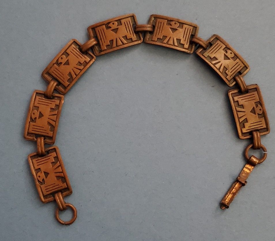 Vintage Copper Thunderbird Bracelet. 