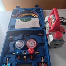 AC gages And Vacuum  Pump Set