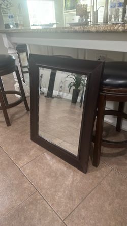 Beveled Mirror with frame, 24” X 30”, overall size , 3-1/2 frame