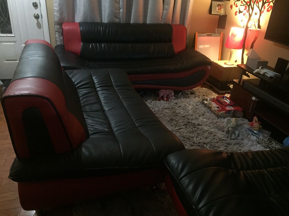 6 Seat Leather Sofa Set