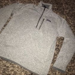 Patagonia  Sweater 1/4 Zip Pullover Womens M Gray Fleece