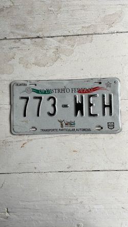 Distrito Federal (MX) License Plates