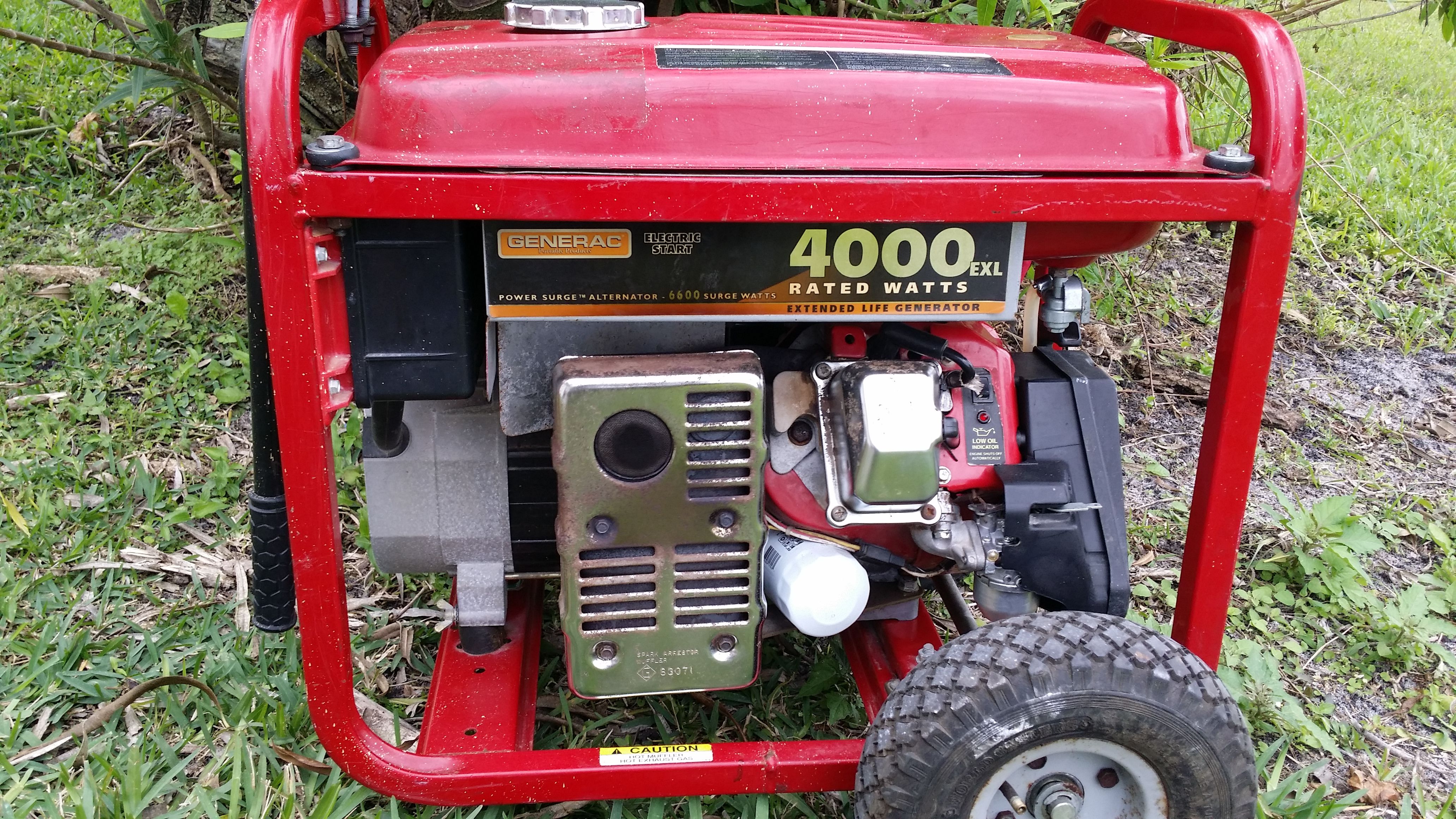 Generac 4000 exl push button start portable generator