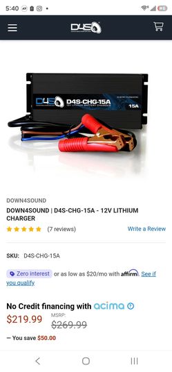 DOWN4SOUND | D4S-CHG-15A - 12V LITHIUM CHARGER