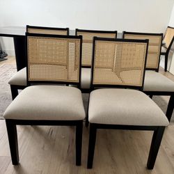 Rattan Dining Chairs (5) 