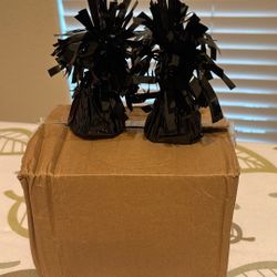 12 Black Balloon Weights