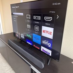 Hisense 43" Smart Roku LED LCD TV with TCL Sound Bar 