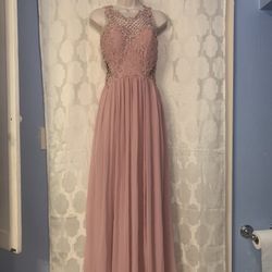 City Studio. Long Dress Pink  Size: 3   ( S  / M )