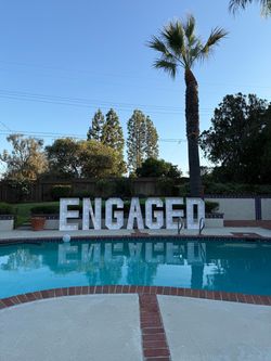 Engaged Wooden Marquee Letters