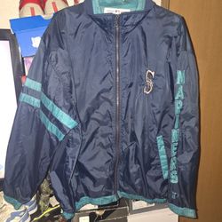 Vintage Seattle mariner's pro player windbreaker jacket size large