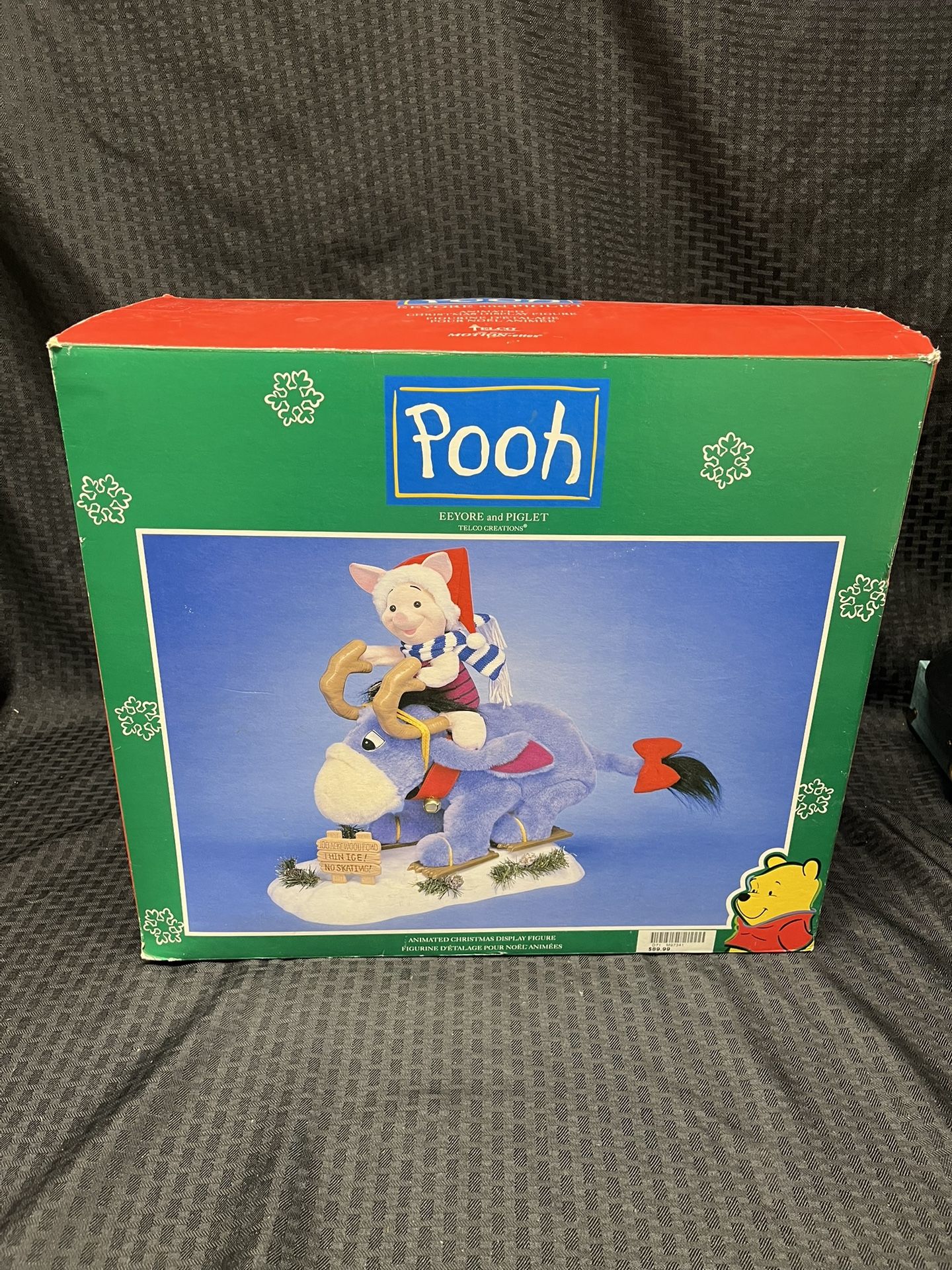 1996 Telco Disney Winnie the Pooh Eeyore and Piglet Christmas Display Figure  