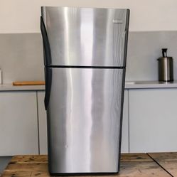 REFRIGERATOR ..  110 V FRIDGE . STAINLESS WORKS GREAT  VERY CLEAN 