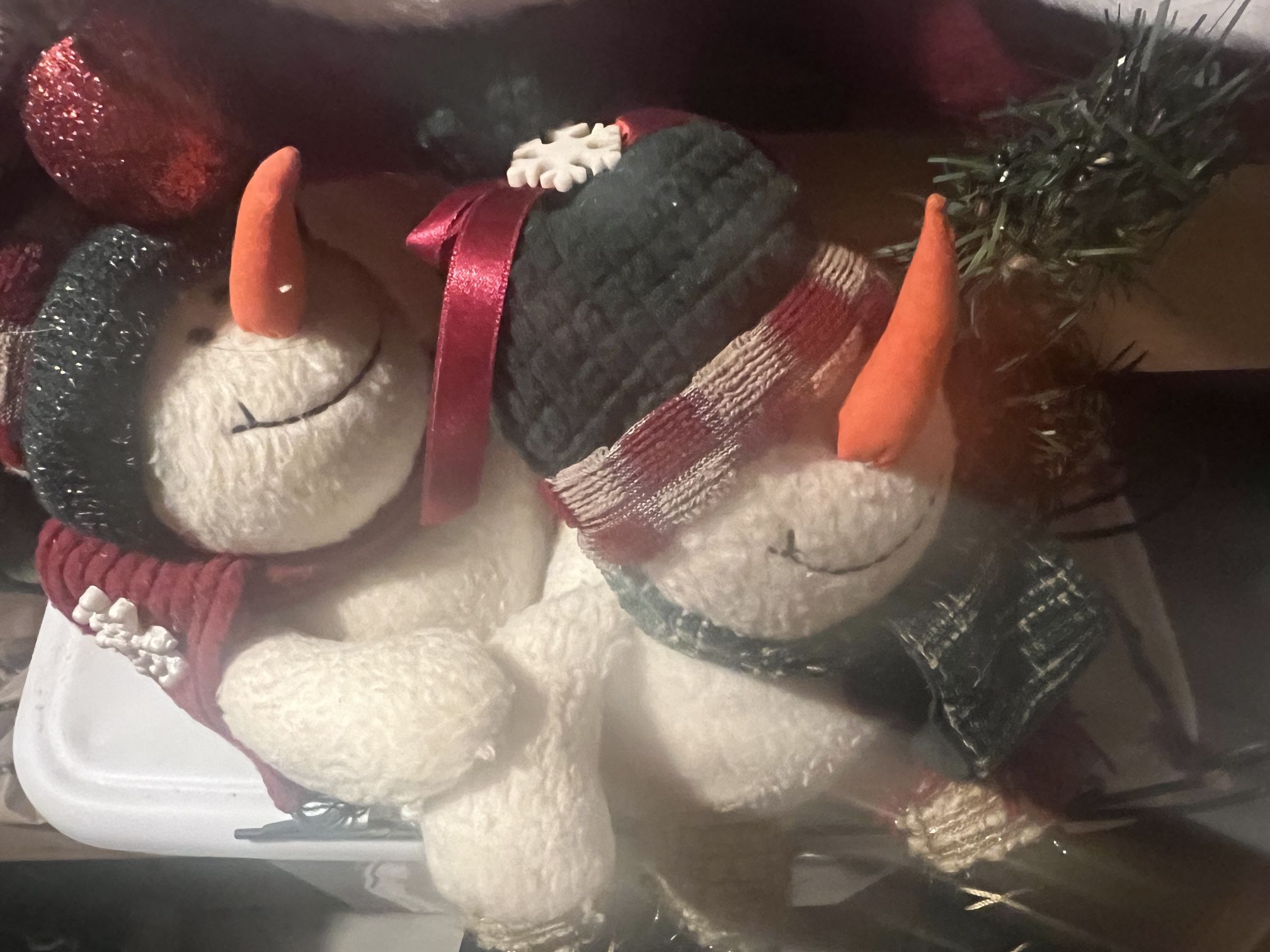 Vintage Snowman On A Sleigh Table Top Decoration