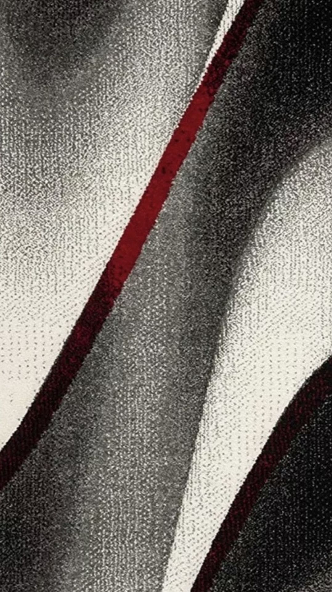 Modern Abstract Area Rug Grey/Red Pattern (2'7" x 5') (a) m2