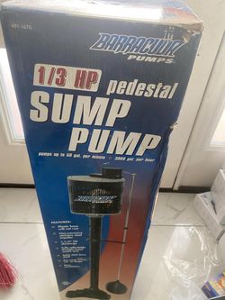 1/3 HP Thermoplastic Top Suction Pedestal Sump Pump Vertical Float Auto switch