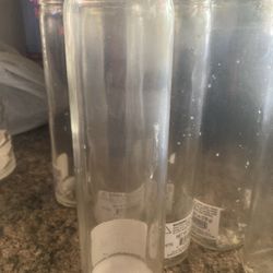 Glass Candle Jars About 12 Inches High