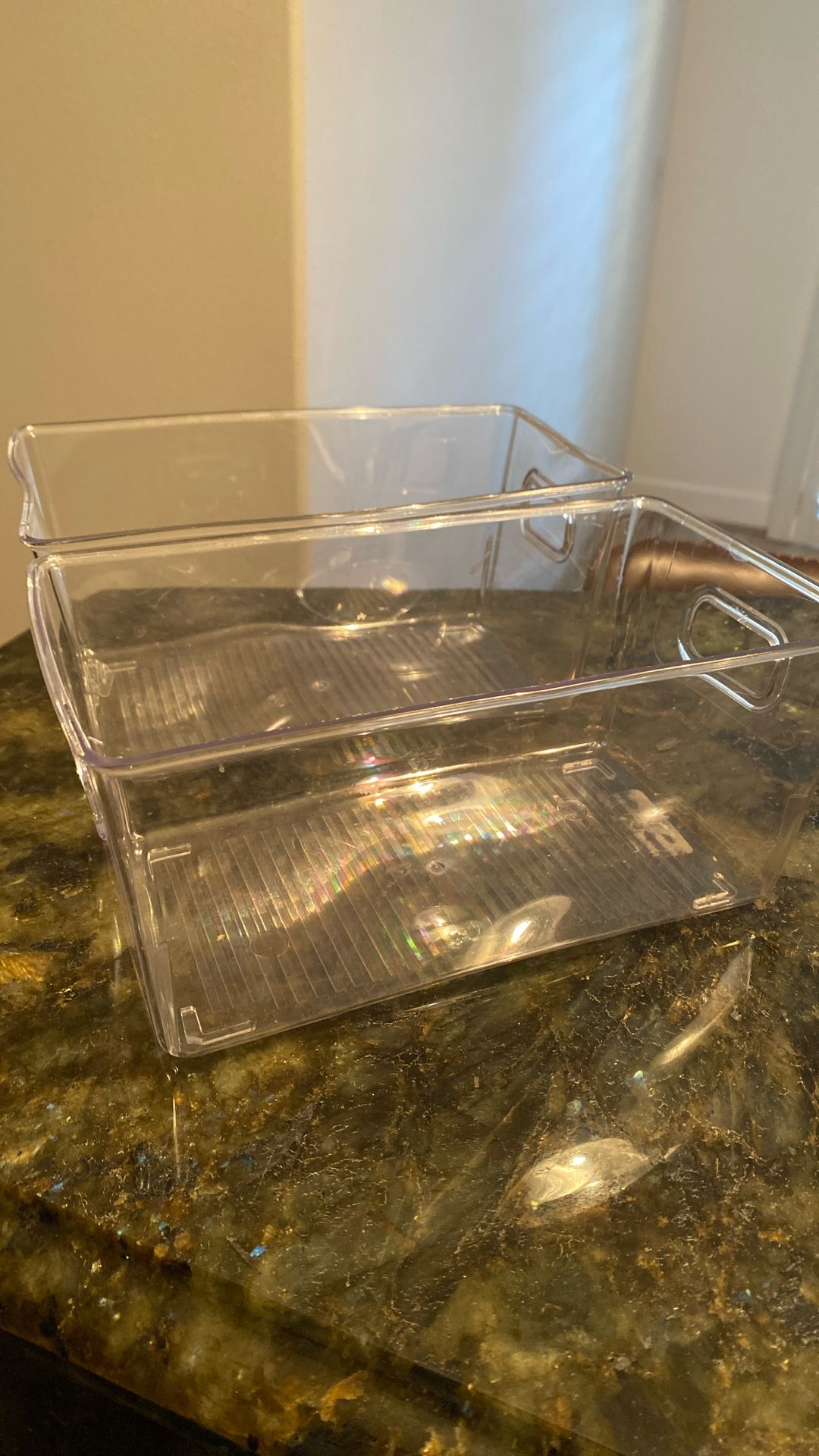 Clear Plastic Storage Bins – Kitchen/ Pantry Organizers & Storage Containers, Cabinet Organizer 
