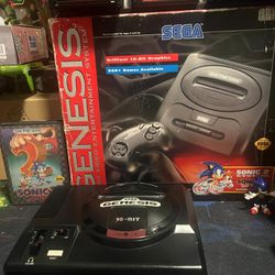 Sega Genesis Model 2 In Box And Sonic In Box 