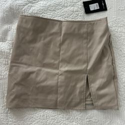 Tan Leather Skirt