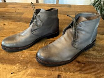 Frye Men's Murray Chukka Boots Grey Leather Size 13