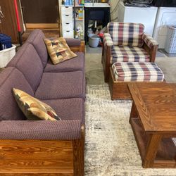 Solid Wood Living Room Set