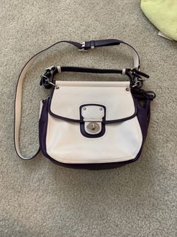 Coach purse with shoulder length strap