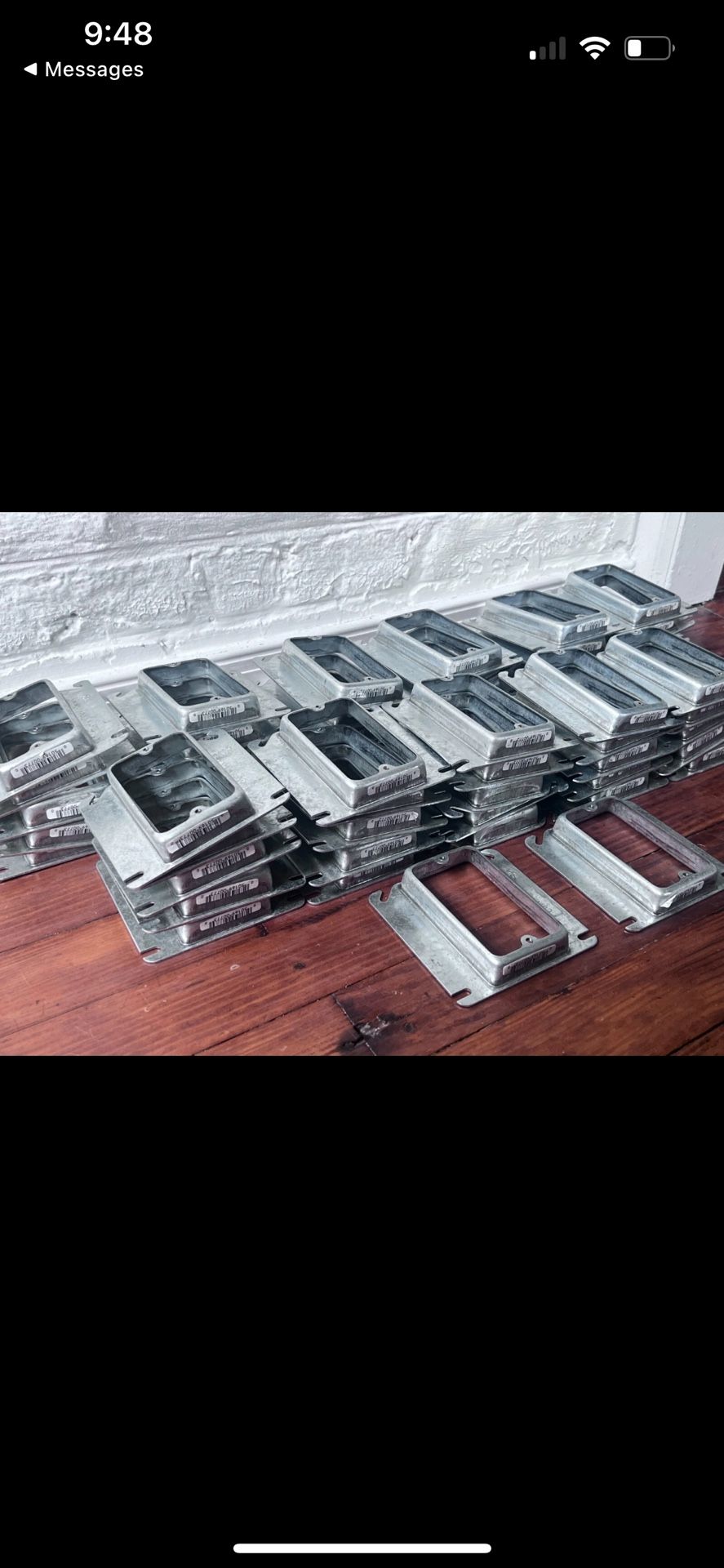 Lot of 57 Raco 4 in. W Steel 1-Gang Single-Device Square Cover, 3/4 in. Raised