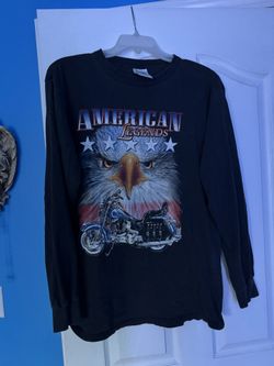 Vintage 90s American Legends Eagle Biker Longsleeve L