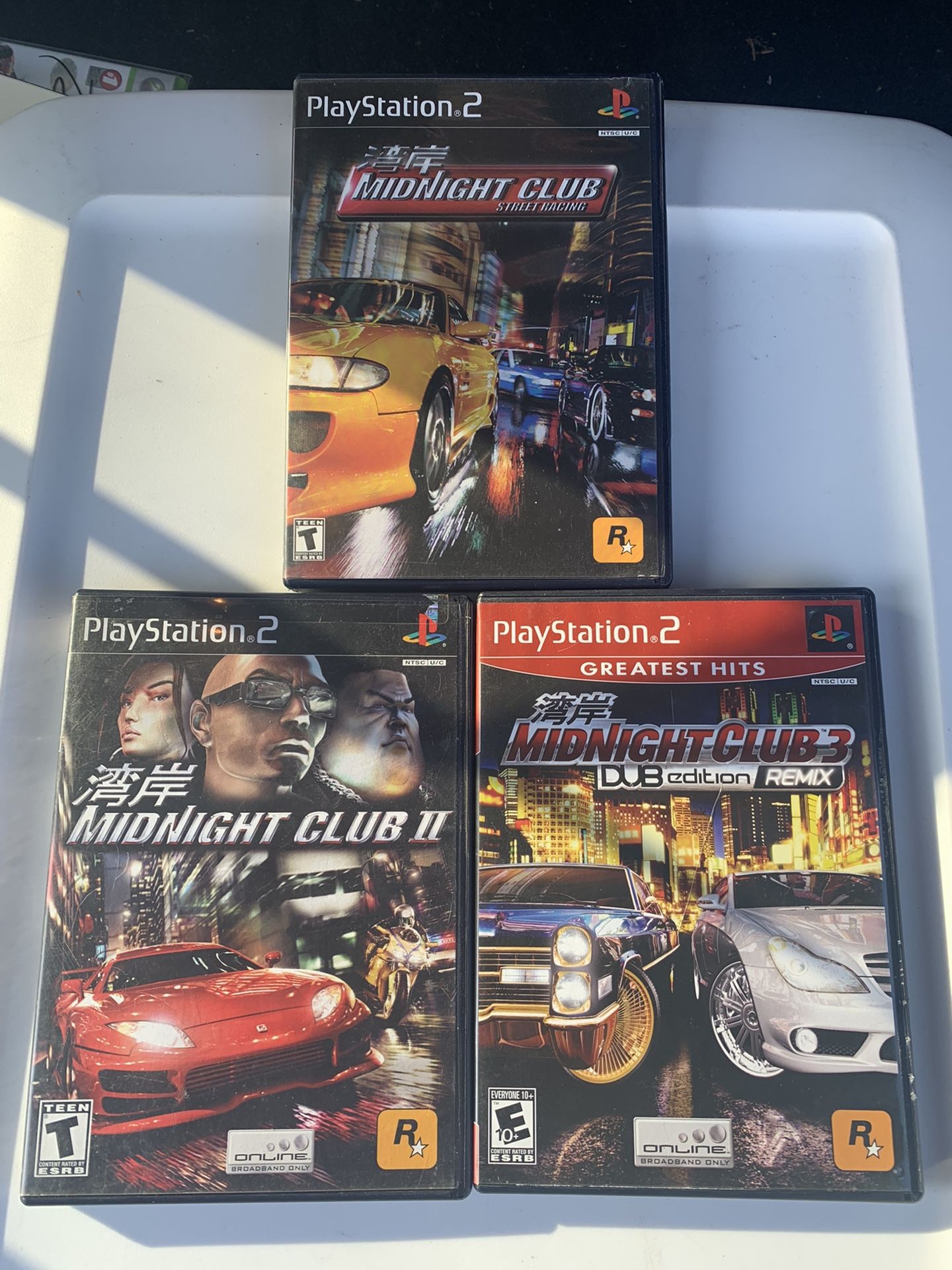 Playstation 2 Midnight Club 1,2,3