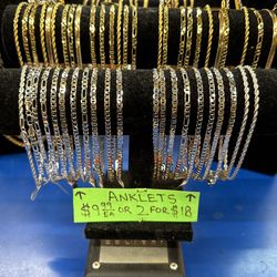 Gold & Silver Plated Anklets 