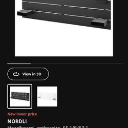 Ikea Nordli Queen Headboard Black