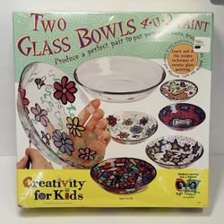 Creativity for Kids Craft Set Make Two Glass Bowls 4U2 Paint 