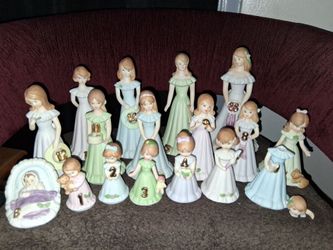 Ceramic birthday dolls.  (Baby to age 16)
