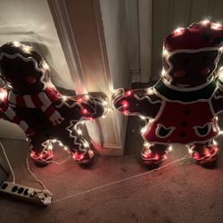 2001 Yulescapes Gingerbread Boy & Girl-Vintage Christmas (Indoor/Outdoor)