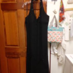 Pre-owned Women's Size 10 Black Evening Dress 