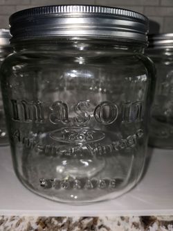 Jumbo Mason Glass Storage Jar