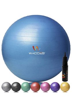 Exercise, Stability and Yoga Ball for Fitness, Balance & Gym Workouts- Anti Burst - Quick Pump Included