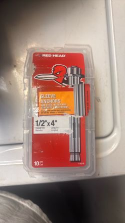 Red head anchors 1/2” x 4”