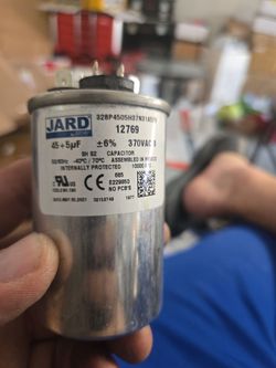 45 + 5 x 440/370 VAC Round Dual Run Capacitor by JARD # 12788