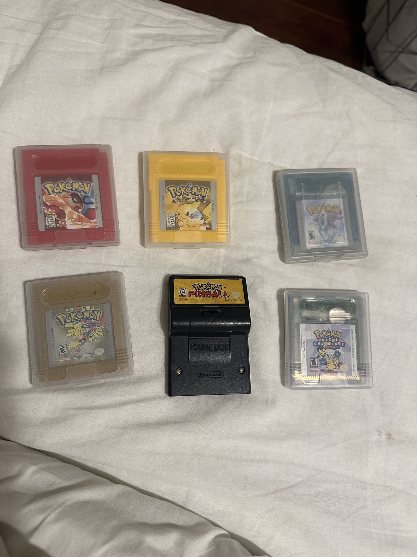 Pokemon Red Yellow Gold Crystal and Pinball/Puzzle