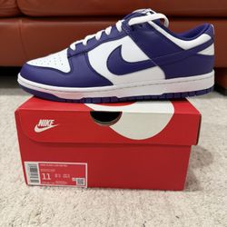 nike dunk low championship court purple size 11 new