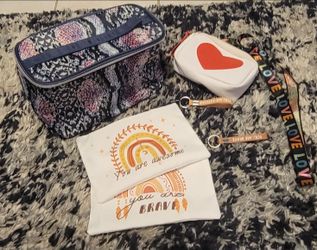Cosmetic Bag and Accessories Bundle