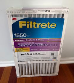 Filtrete 16x25x4 Air Filter MERV 12, MPR 1550 Certified Asthma & Allergy Friendly filter