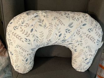 Boppy Nursing Pillow - Gray Beige Leaves: Botanical Leaf Pattern
