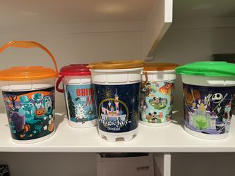 Lot Of 5 Disneyland Popcorn Buckets