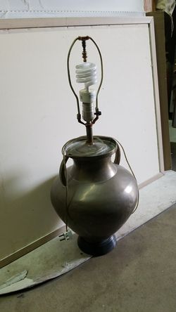 Vintage Bronze table lamp with handles