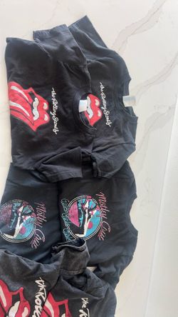 Sibling matching band shirts