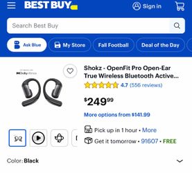 Shokz open fit pro on ear headphones