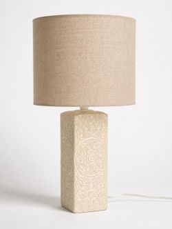 Decorative Ceramic Table Lamp with Linen Shade