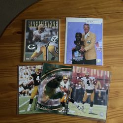 Green Bay Packers 4 Brett Favre  8x10  Photos By Photo File & 8x10 Gold Framed By Start line QB Club